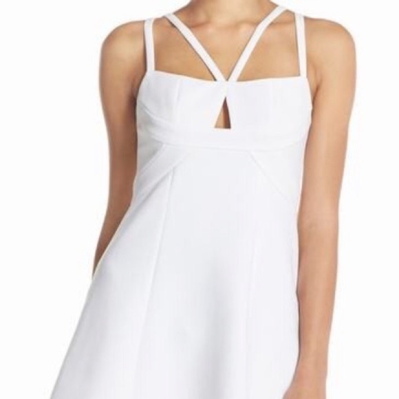 BCBG MAXAZRIA Charlot White Fit and Flare Dress NWOT Size 8! - Picture 4 of 10